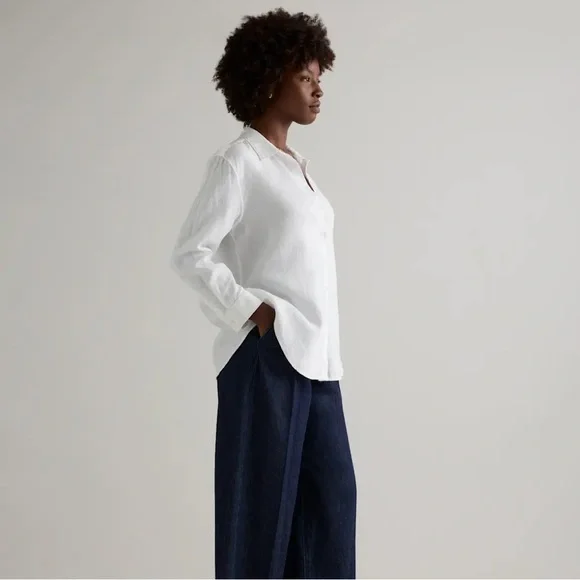 NWT Quince 100% European Linen Long-Sleeve Shirt - Picture 7 of 13